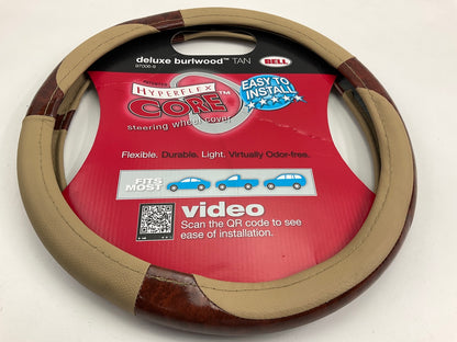 Hopkins 97006-9 HyperFLEX Deluxe Burlwood TAN Steering Wheel Cover 14.5''-15.5''
