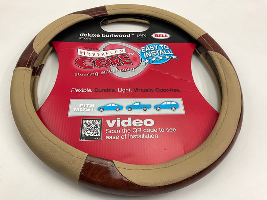Hopkins 97006-9 HyperFLEX Deluxe Burlwood TAN Steering Wheel Cover 14.5''-15.5''