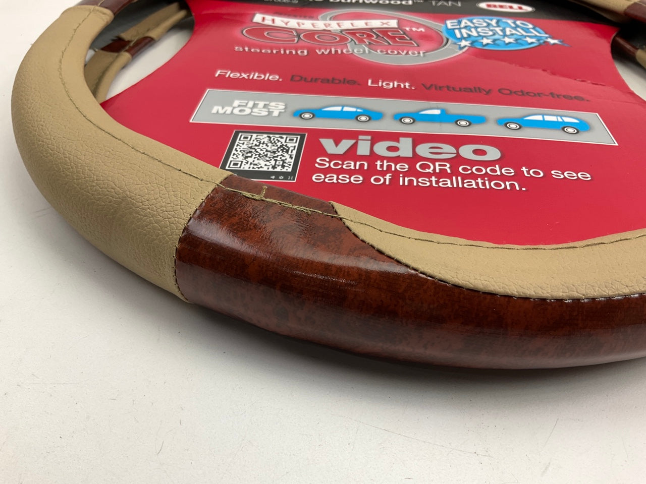 Hopkins 97006-9 HyperFLEX Deluxe Burlwood TAN Steering Wheel Cover 14.5''-15.5''