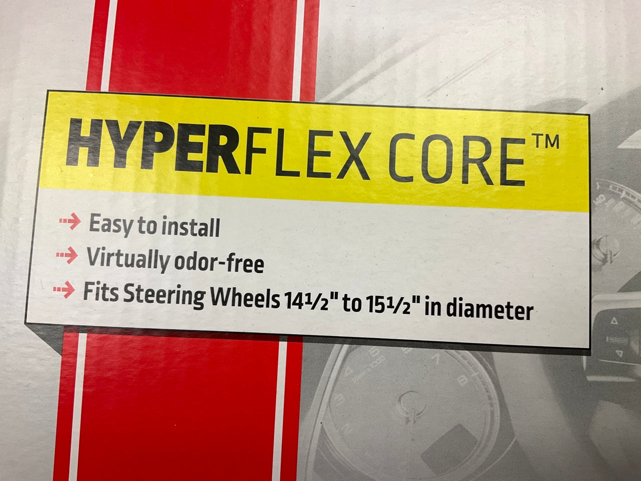 Hopkins 97010-9 HyperFLEX Deluxe Burlwood BLACK Steering Wheel Cover 14.5''-15.5''