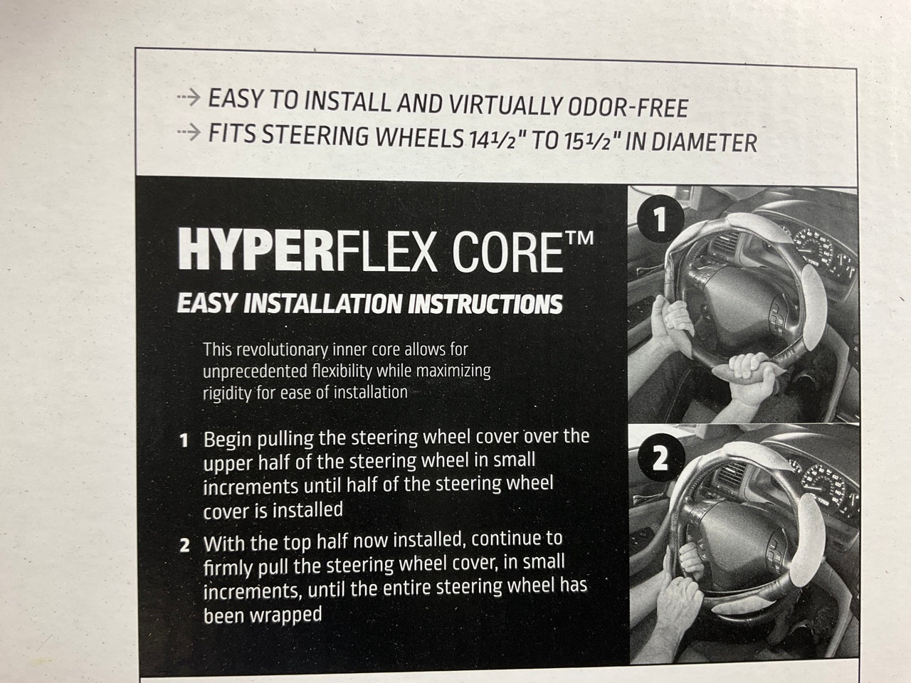 Hopkins 97049-9 UNIVERSAL HyperFLEX Core Moxie Steering Wheel Cover 14.5''-15.5''