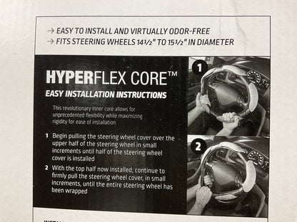 Hopkins 97315-9 HyperFLEX STRIPE BLING BLACK Steering Wheel Cover 14.5''-15.5''