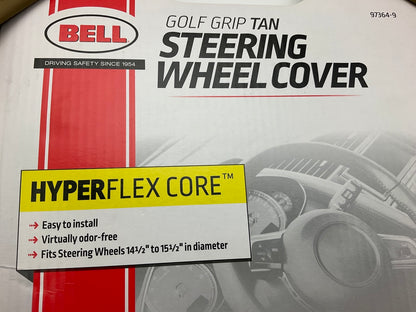 Hopkins 97364-9 HyperFLEX Core Golf Frip TAN Steering Wheel Cover 14.5''-15.5''