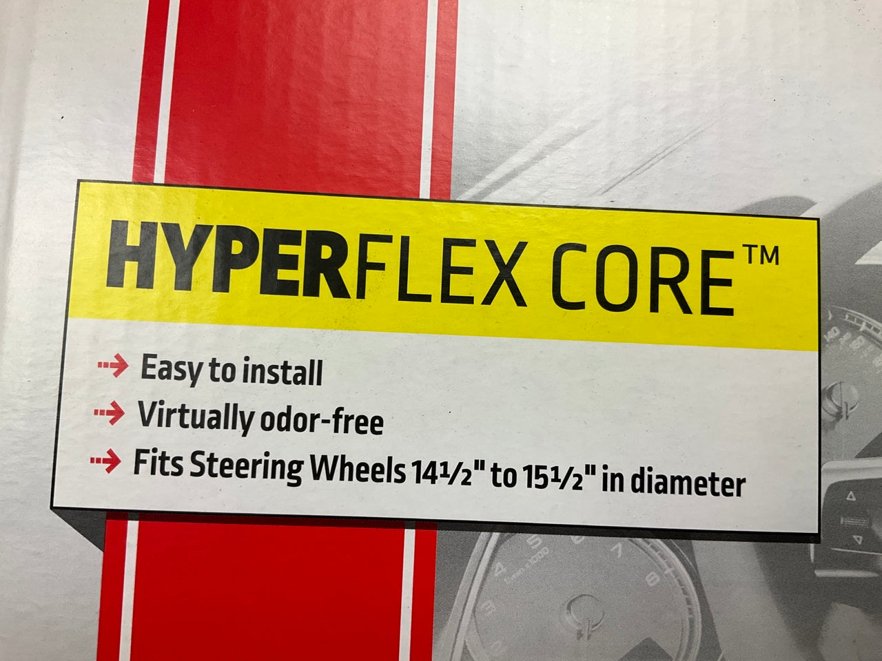 Hopkins 97369-9 HyperFLEX Core Bellaire Gray Steering Wheel Cover 14.5''-15.5''
