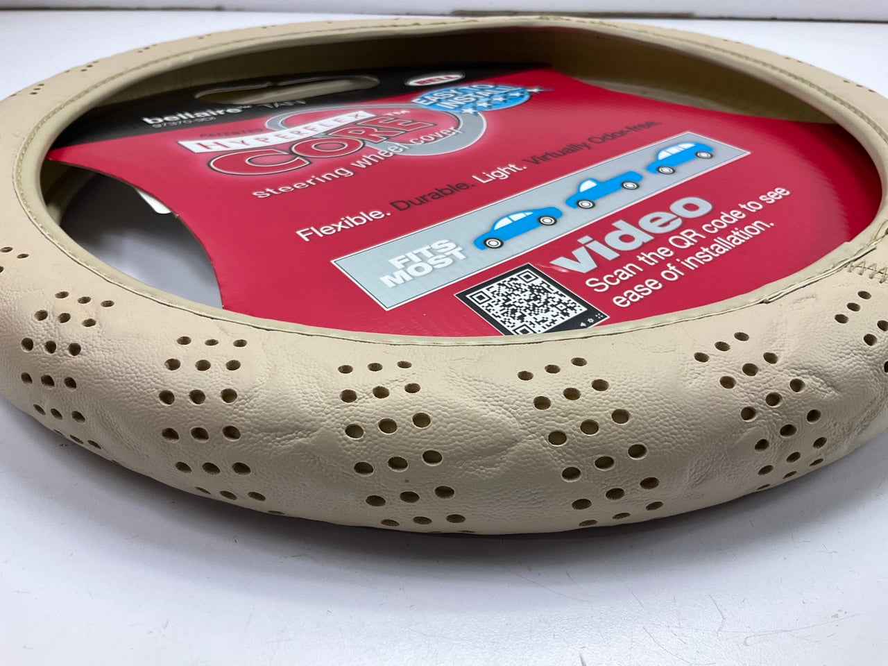 Hopkins 97370-9DI HyperFLEX Core Bellaire TAN Steering Wheel Cover 14.5''-15.5''