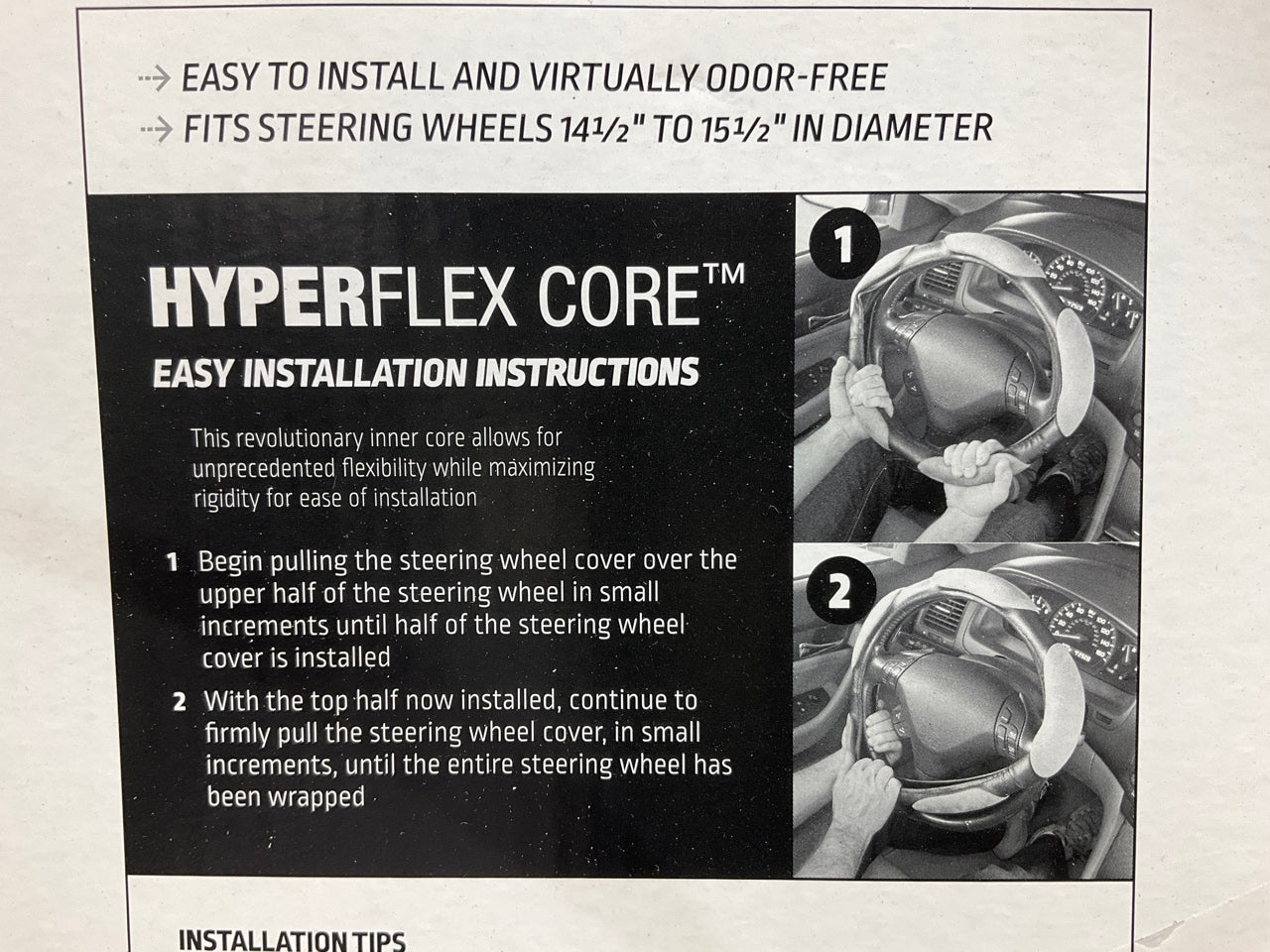 Hopkins 97385-9 HyperFLEX Core MEGA XL TAN Steering Wheel Cover 14.5''-15.5''