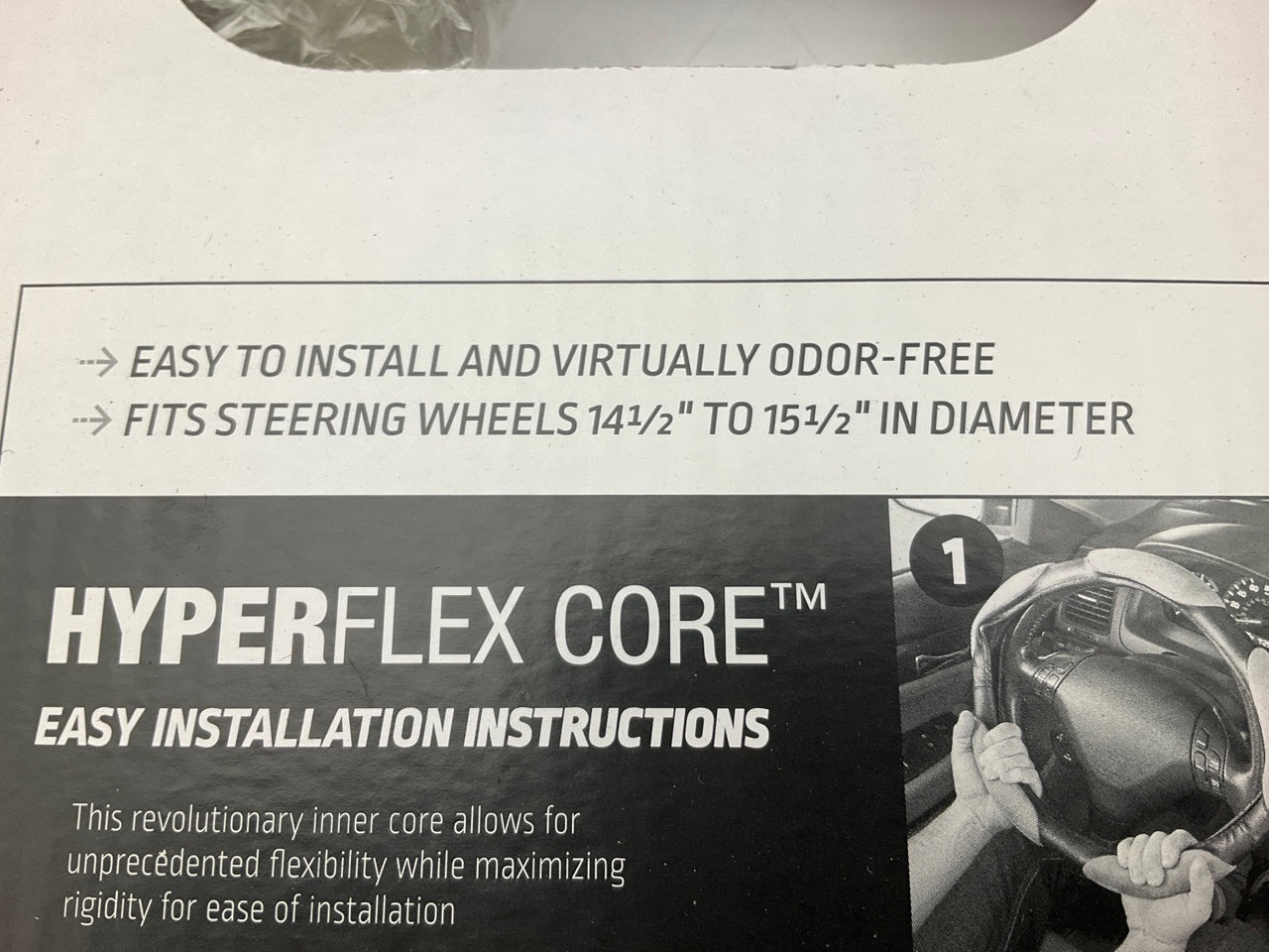 Hopkins 97393-9 HyperFLEX Core Super Grip GRAY Steering Wheel Cover 14.5''-15.5''