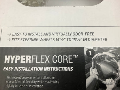 Hopkins 97393-9 HyperFLEX Core Super Grip GRAY Steering Wheel Cover 14.5''-15.5''