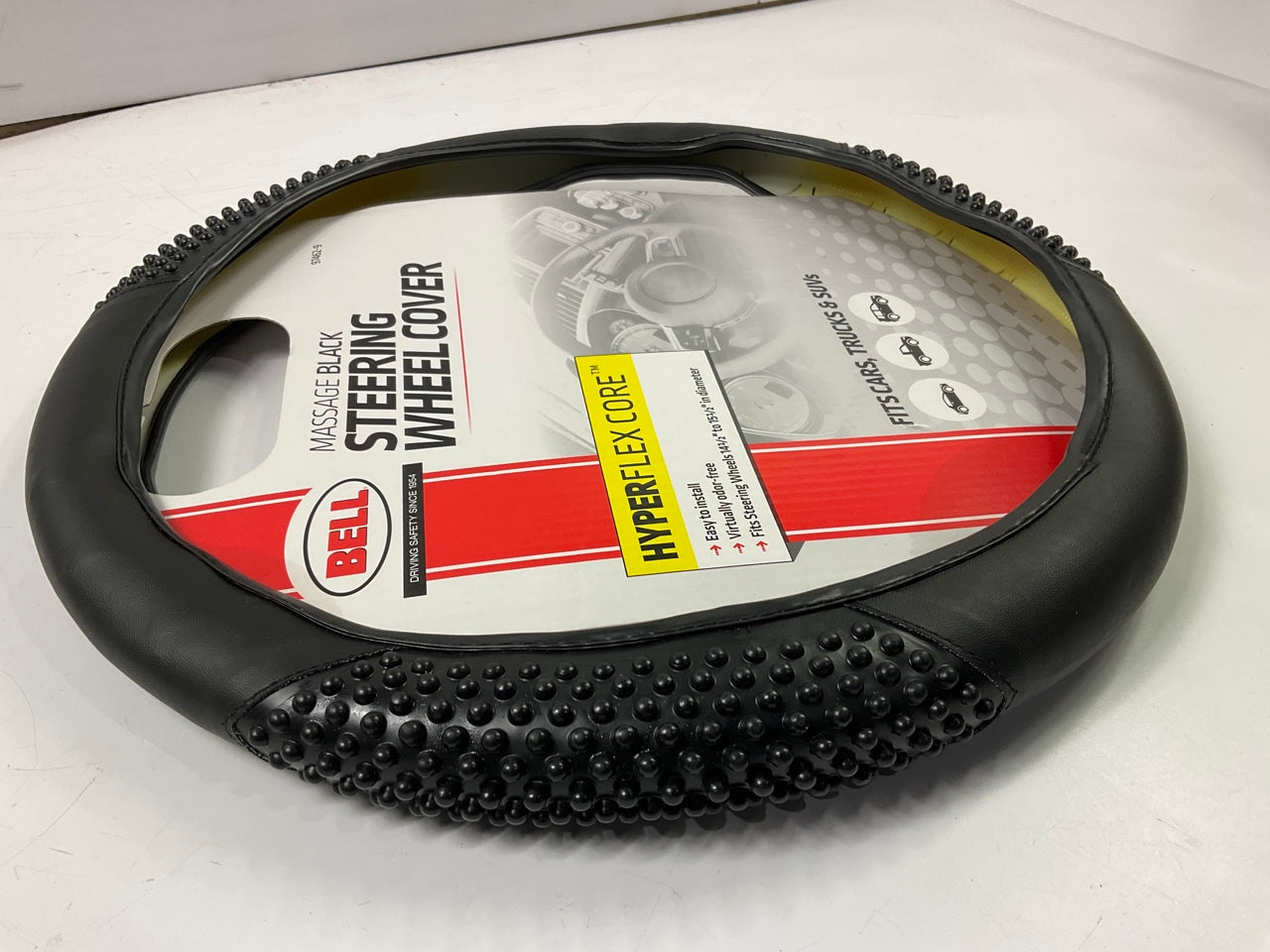Hopkins 97462-9 Steering Wheel Cover 14.5''-15.5'' Diameter, Massage Black