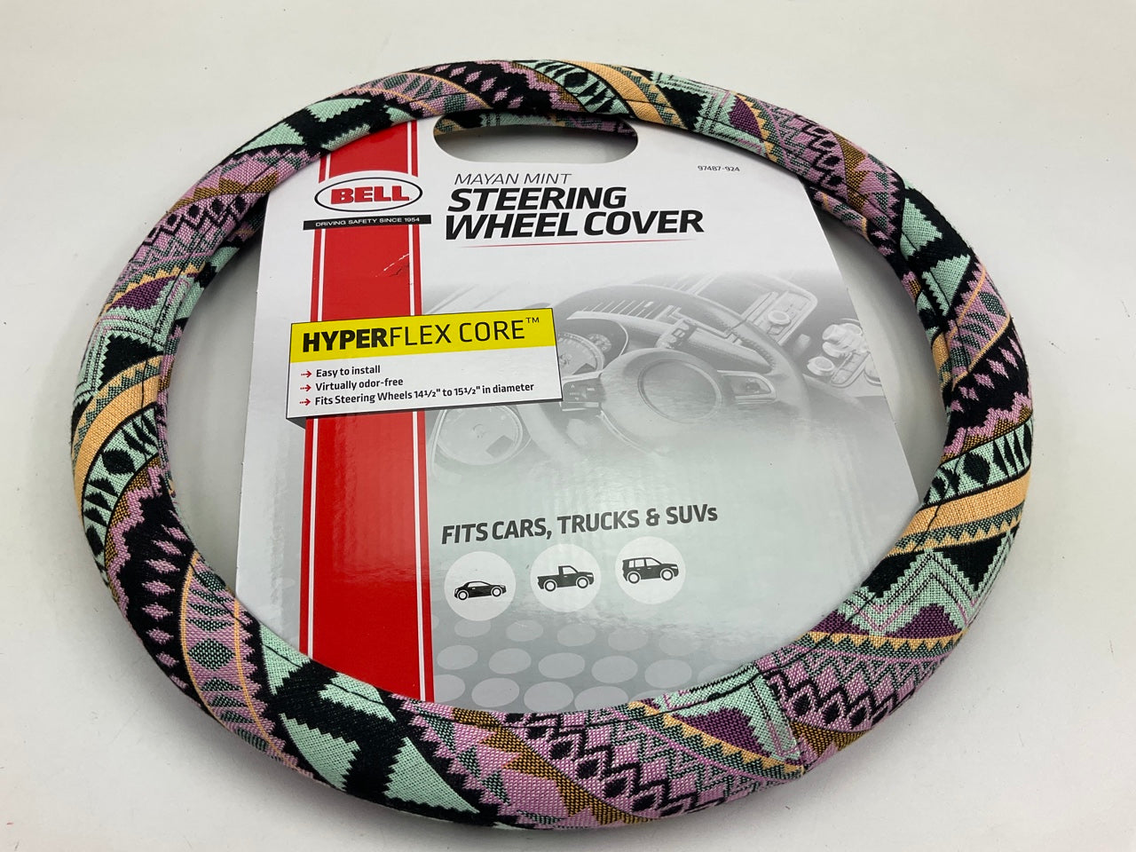 Hopkins 97487-924 Mayan Mint HYPERFLEX Core Steering Wheel Cover 14.5''-15.5''