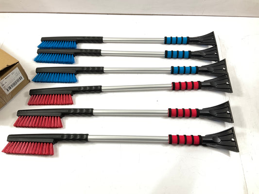 (6) Mallory 996-35 Maxx 35'' Snow Brush Ice Scraper With Foam Grip - 6 PACK