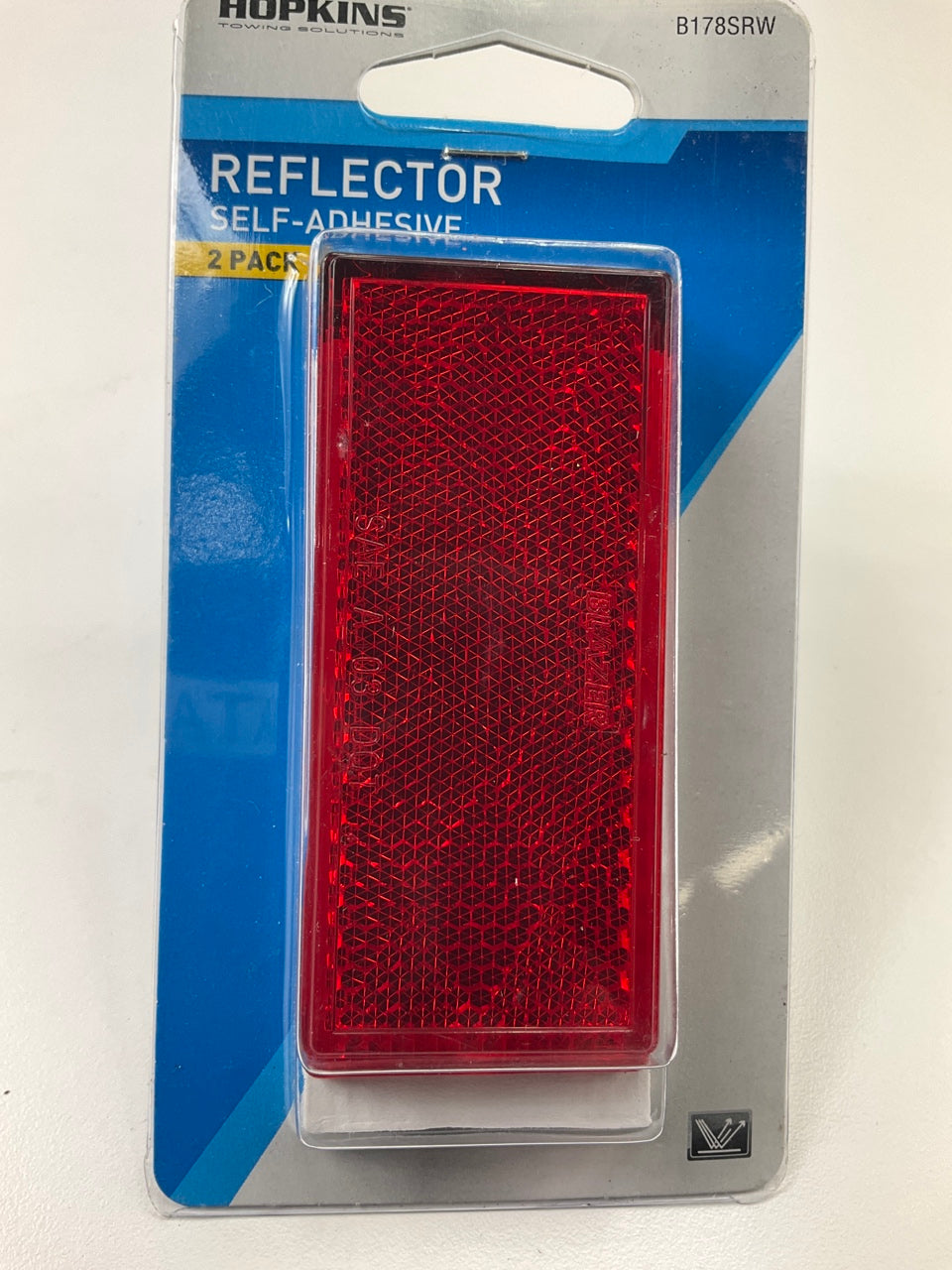 Hopkins B178SRW Rectangle Self-Adhesive Trailer Reflector 3-1/8'' W X 1-3/8'' 2 PC