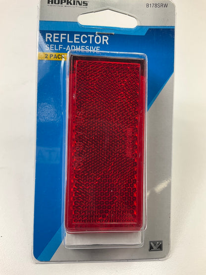 Hopkins B178SRW Rectangle Self-Adhesive Trailer Reflector 3-1/8'' W X 1-3/8'' 2 PC