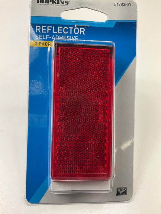 Hopkins B178SRW Rectangle Self-Adhesive Trailer Reflector 3-1/8'' W X 1-3/8'' 2 PC