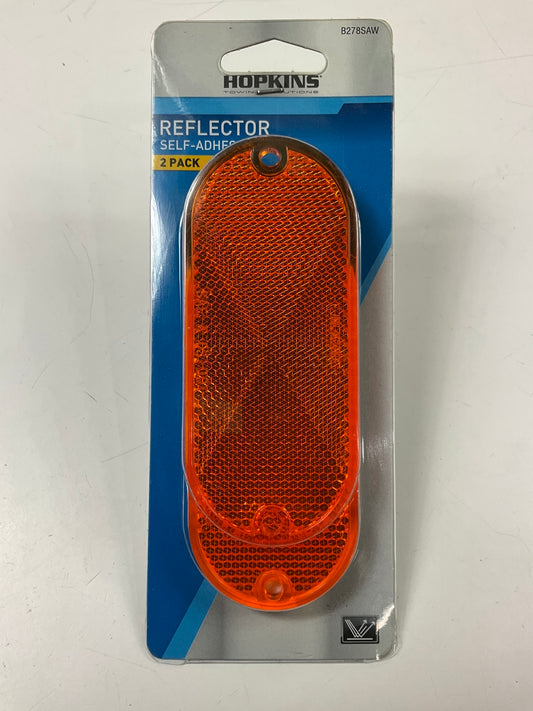 Set Of 2 - Hopkins B278SAW Stick-on Amber Trailer Reflector 4-3/8'' W X 1-3/8'' H
