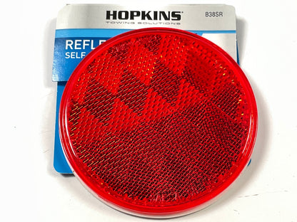 Hopkins B38SR 3-13/16'' Round Stick-On Trailer Reflector, Red