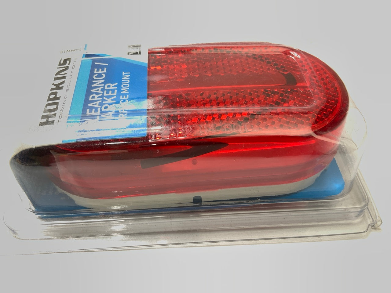 Hopkins B484W1R 4-1/8'' Oblong Clearance / Side Marker Red Light Lamp