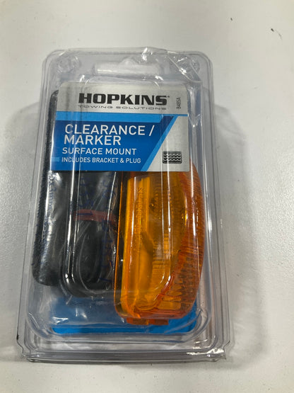 Hopkins B485A Side Clearance Marker Light, Amber, W/ Bracket & Plug