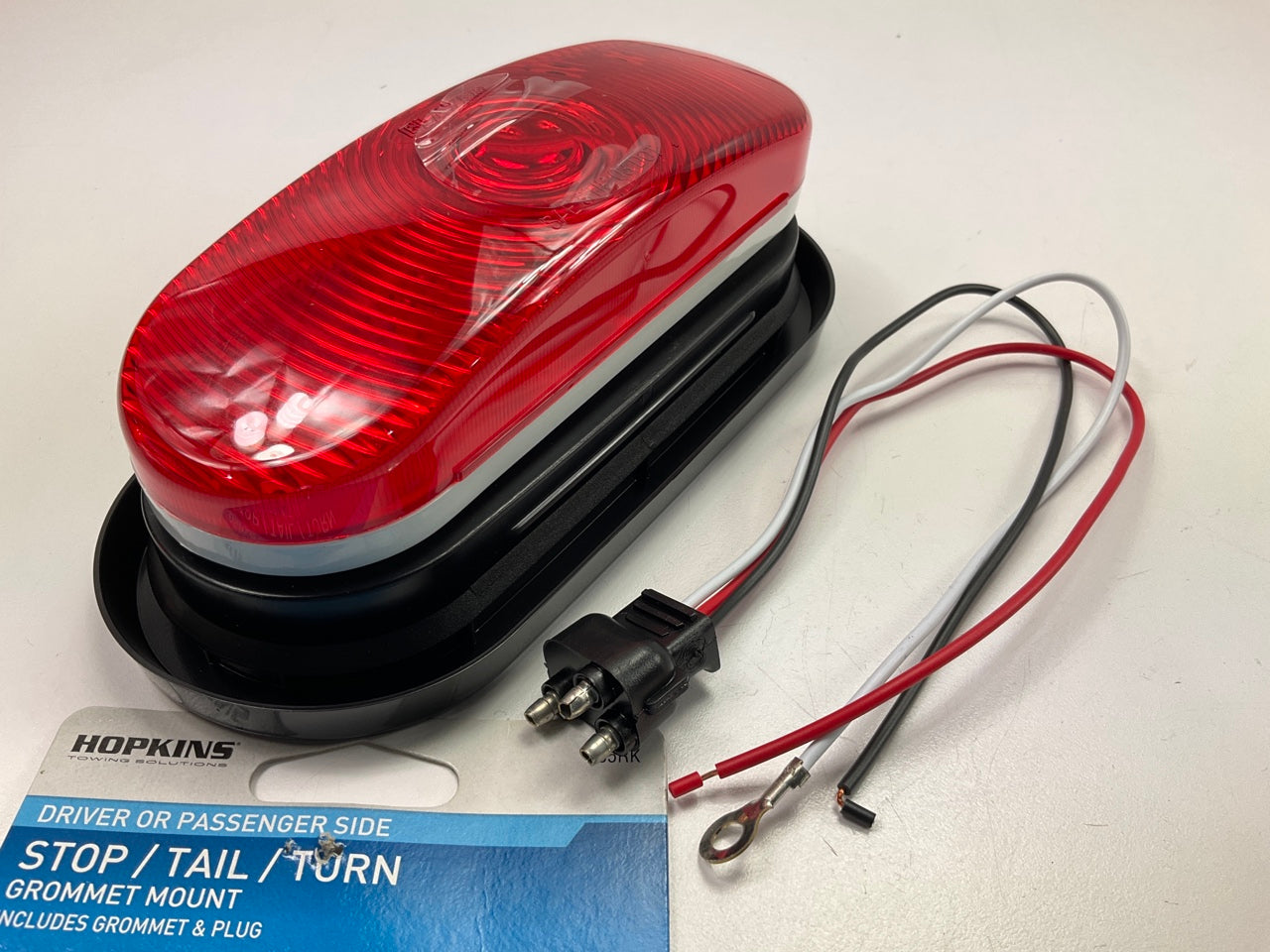 Hopkins B85RK Red Oval HALOGEN Stop / Tail / Turn Light Lamp, Grommet Mount 12V
