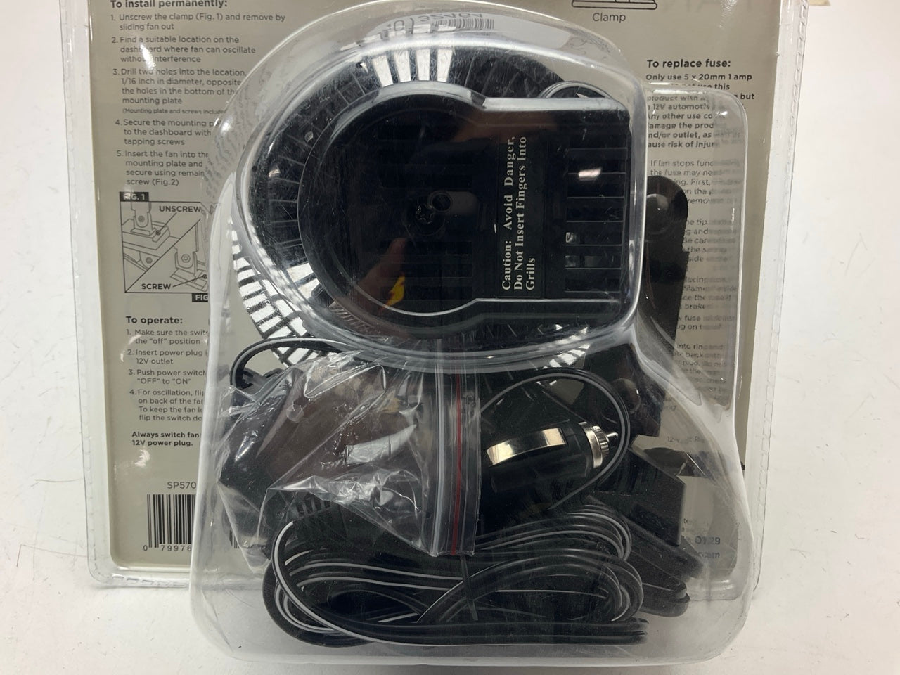 Hopkins SP570804  12 Volt 7'' Oscillating Electric Fan, 12V Car Truck SUV Bus Fan
