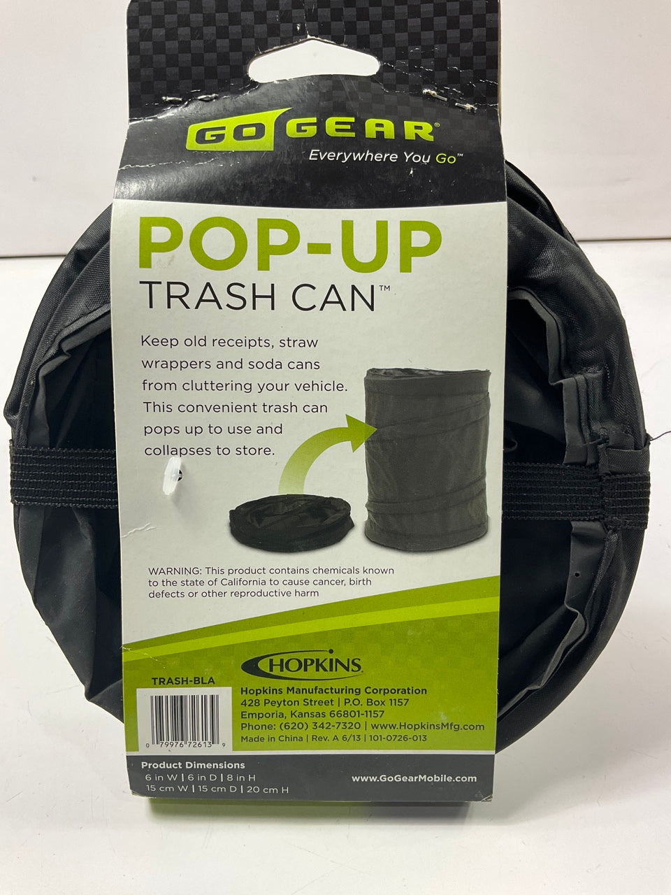 Hopkins TRASH-BLA-PDQ Pop Up Trash Can