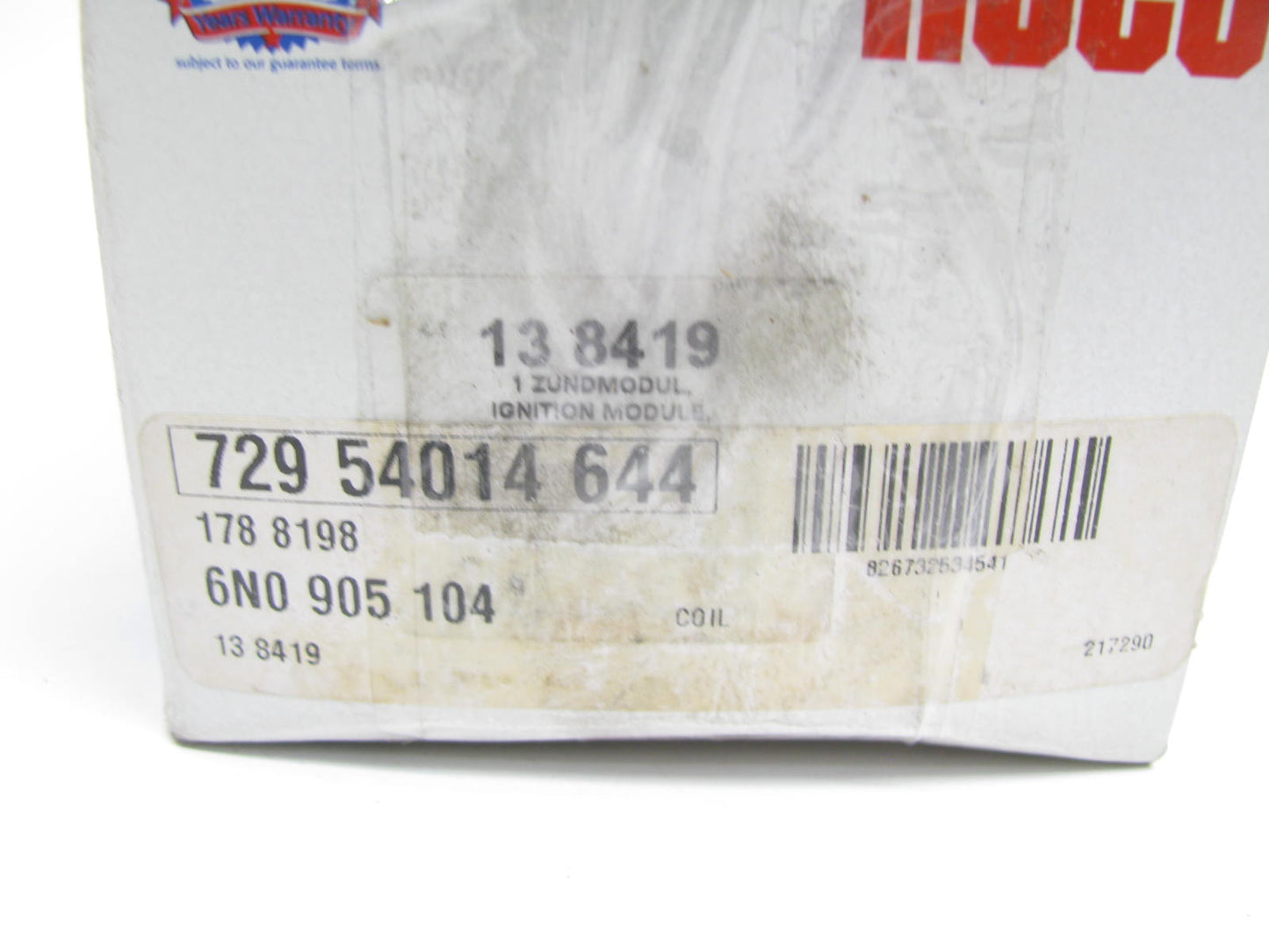 Huco 13-8419 Ignition Coil - 6N0905104 For Various 95-02 Volkswagen