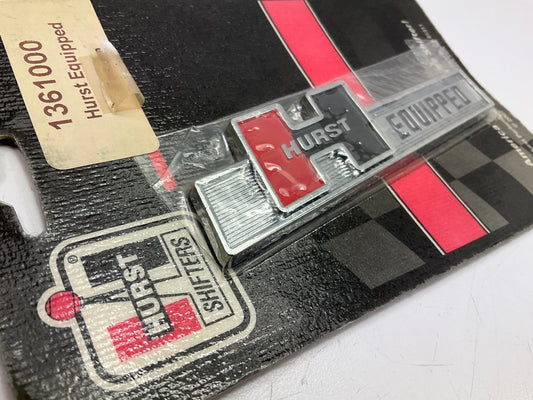 Hurst 1361000 Emblem - ''Hurst Equipped'' Emblem, Adhesive, Chrome Plastic
