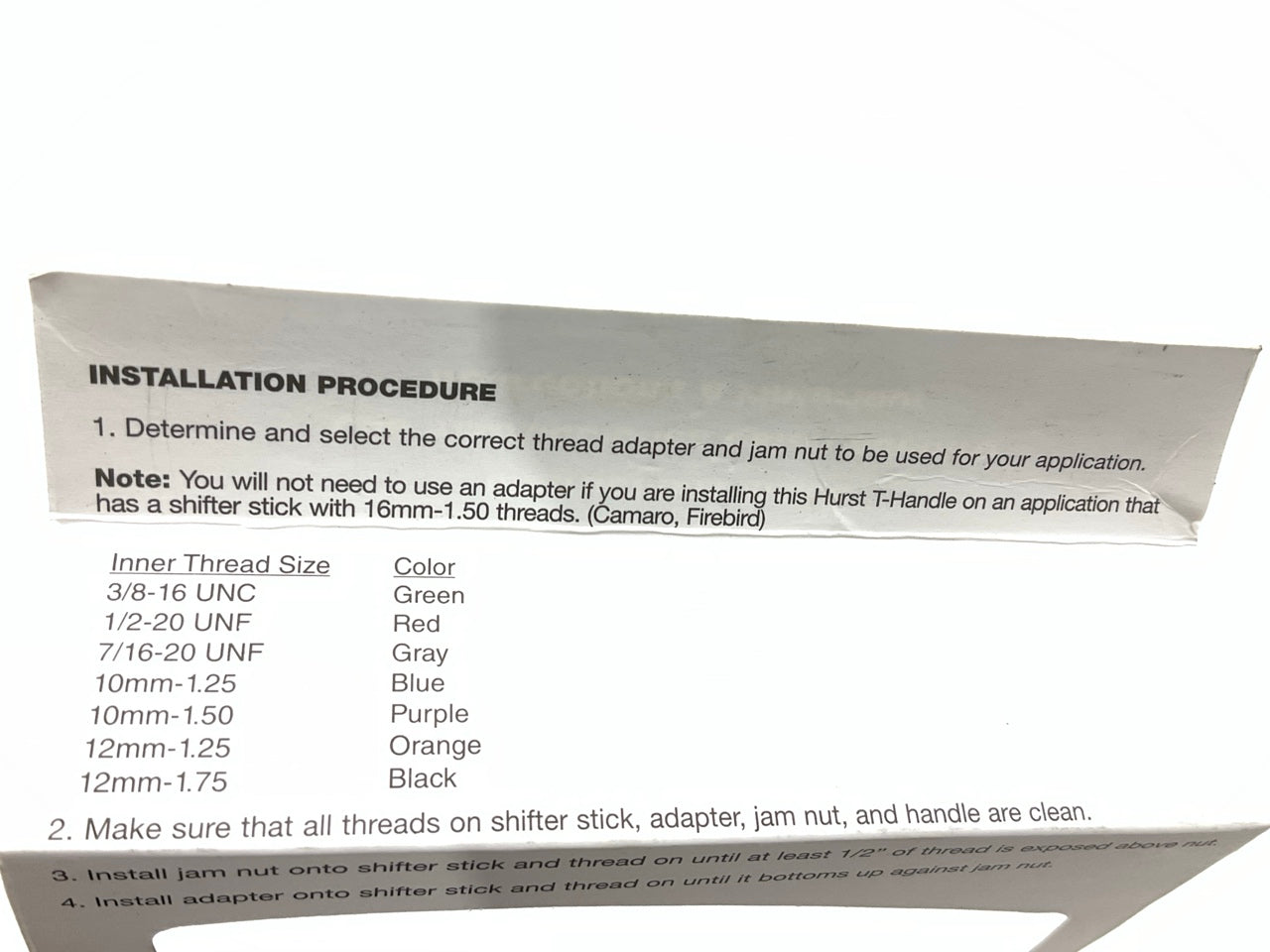 Hurst 1530020 Universal T-Handle Brushed Shift Knob Manual Transmission