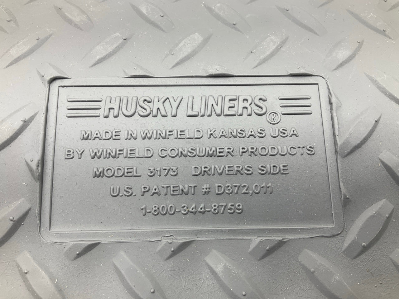 Husky Liners 31732 Front Rubber Floor Liner Mats Gray For 1997-06 Jeep Wrangler