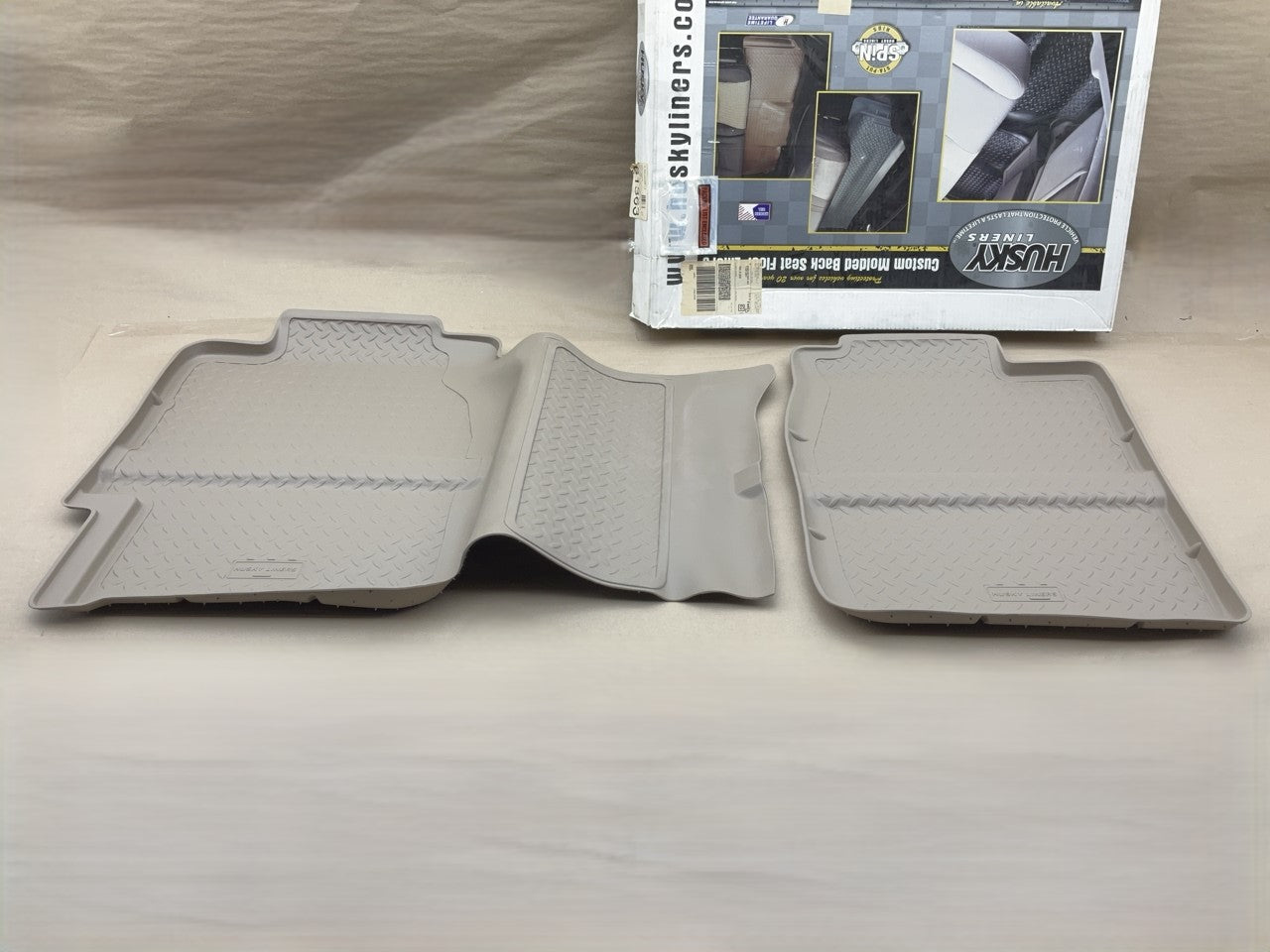 Husky 61363 Rear TAN Rubber Floor Liner Mats 99-07 Silverado Sierra 1500 EXT CAB