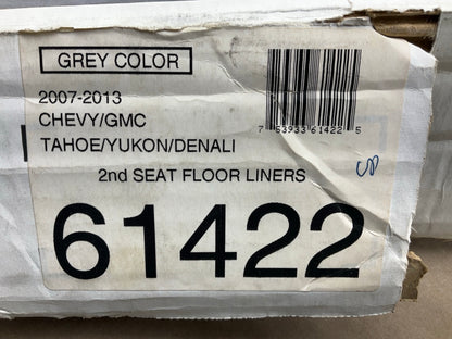 Husky 61422 Rear 2nd Row Rubber Floor Liner Mats GRAY 07-14 Chevy Tahoe, Yukon