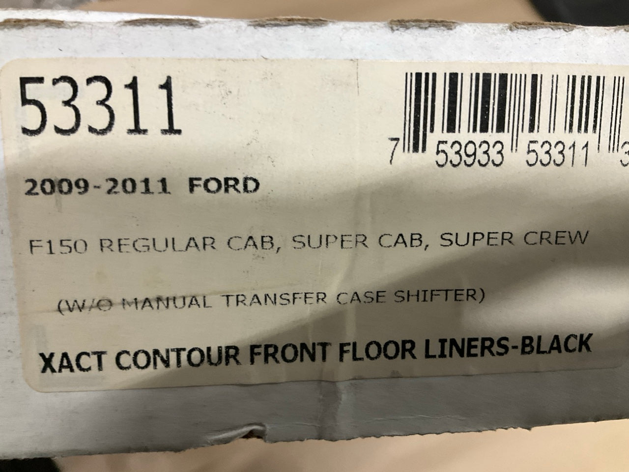 Husky 53311 Front Rubber Black Floor Liner Mats - 2009-2014 Ford F-150