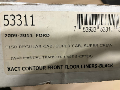 Husky 53311 Front Rubber Black Floor Liner Mats - 2009-2014 Ford F-150