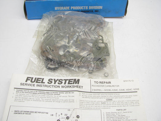 Hygrade 1228 Carburetor Rebuild Kit Rochester E2ME Buick Olds V6 3.8L