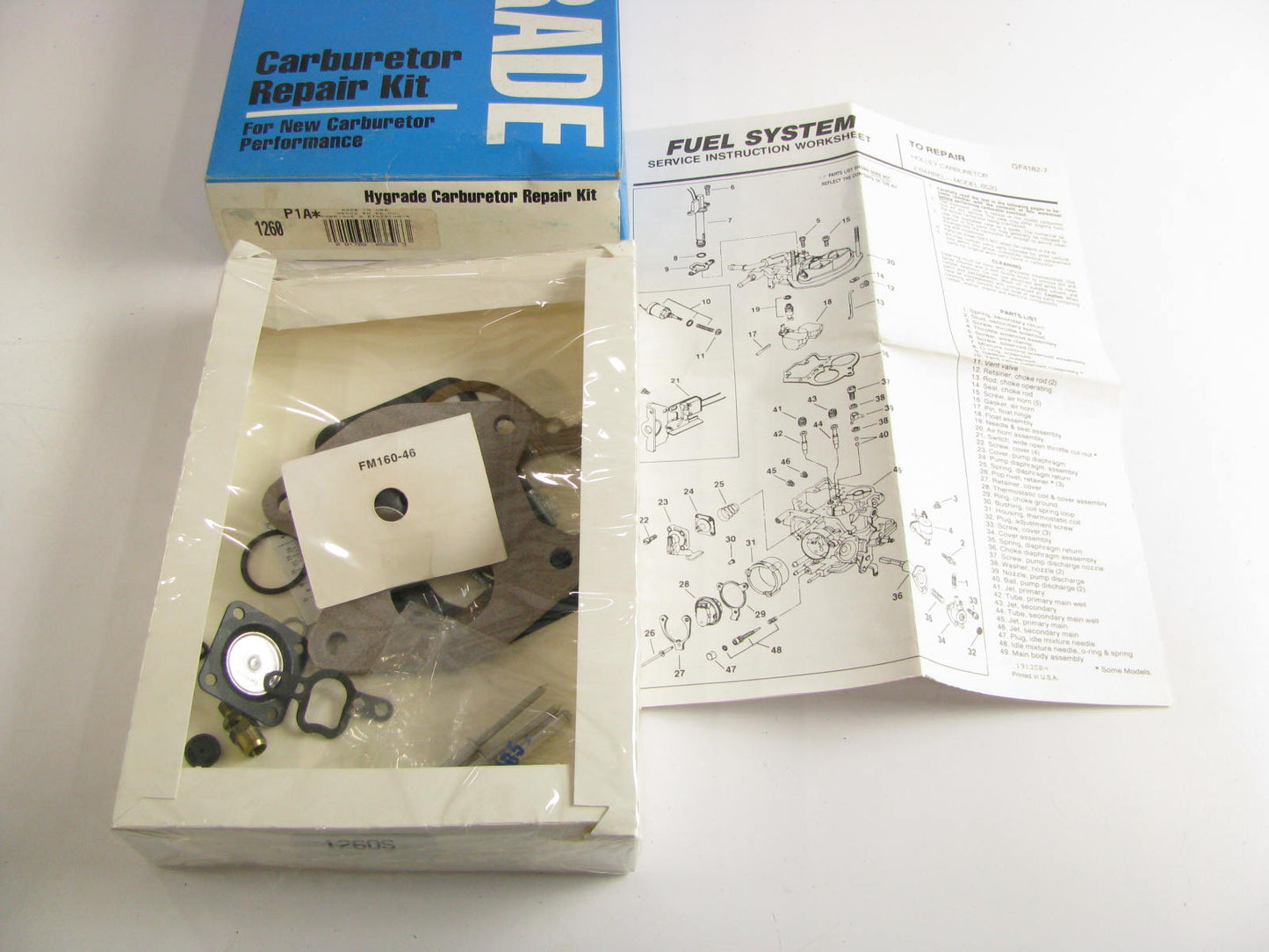 Hygrade 1260 Carburetor Rebuild Kit For HOLLEY 6520 2-BBL