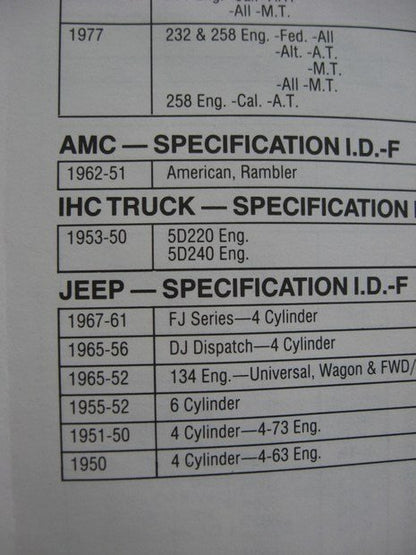 Hygrade 328A Carburetor Repair Kit - 62-67 GM Checker 153 194 230 Carter 1BBL YF