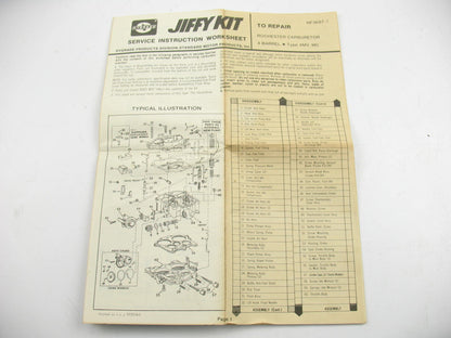 Hygrade 635 Carburetor Rebuild Kit - Rochester 4MV, 4MC 4-BBL Carburetor