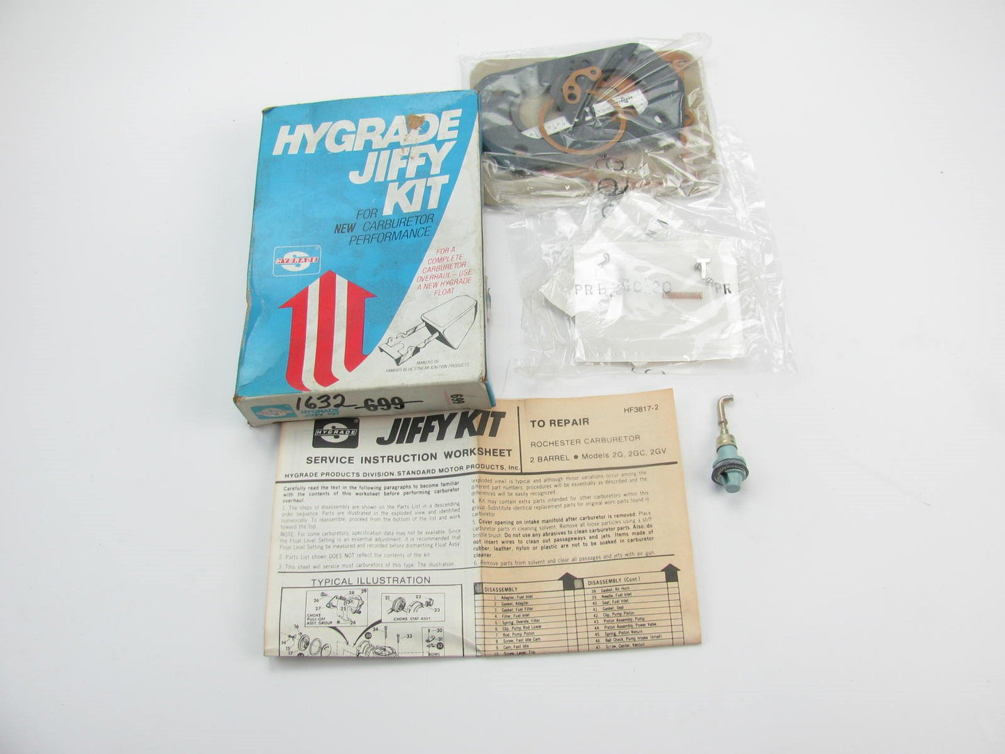 Hygrade 699 Carburetor Rebuild Kit Rochester 2GC