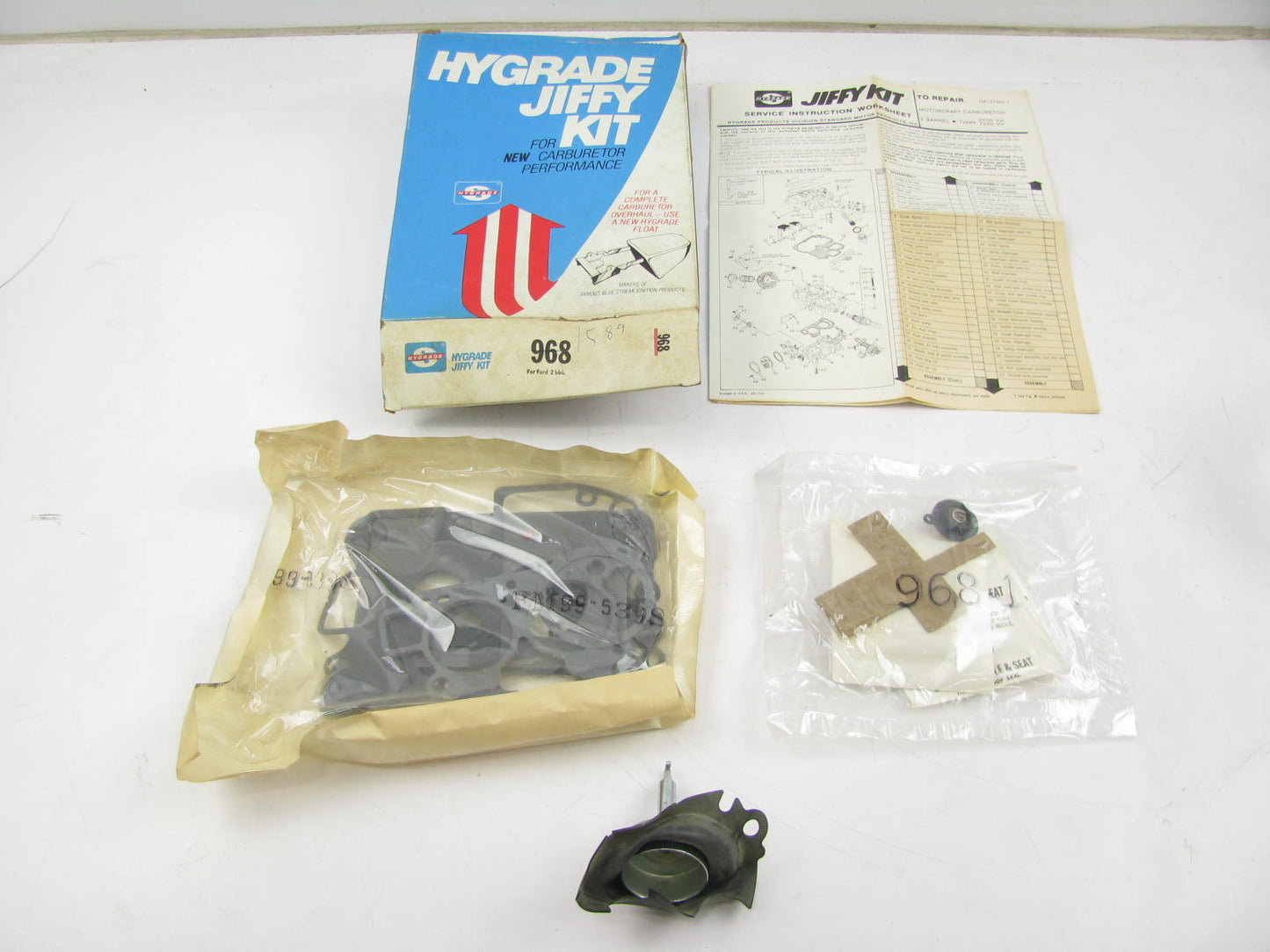 Hygrade 968 Carburetor Rebuild Kit Repairs Motorcraft Model 2700VV, 7200VV 2-BBL