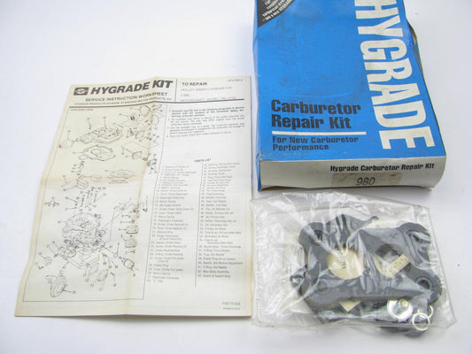 Standard Hygrade 980 Carburetor Rebuild Kit 1978-80 Ford Fiesta 1.6L Model 740