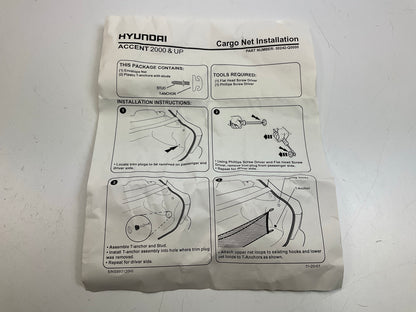 NEW Interior Organizer Cargo Storage Net For Hyundai Accent 00242Q0P00
