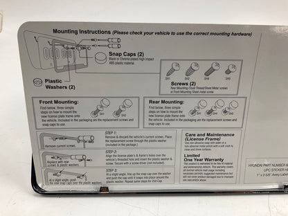 Missing Hardware - NEW License Plate Frame OEM For Hyundai Santa Fe 00402-31930
