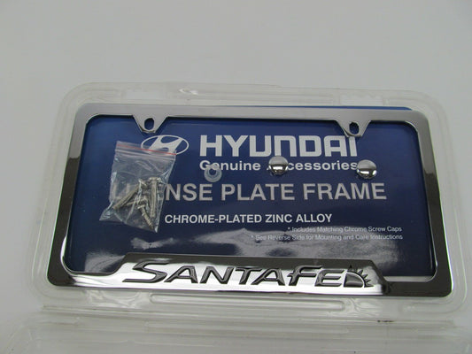 NEW GENUINE Chrome License Plate Frame Holder OEM For 2005-2023 Hyundai Santa Fe