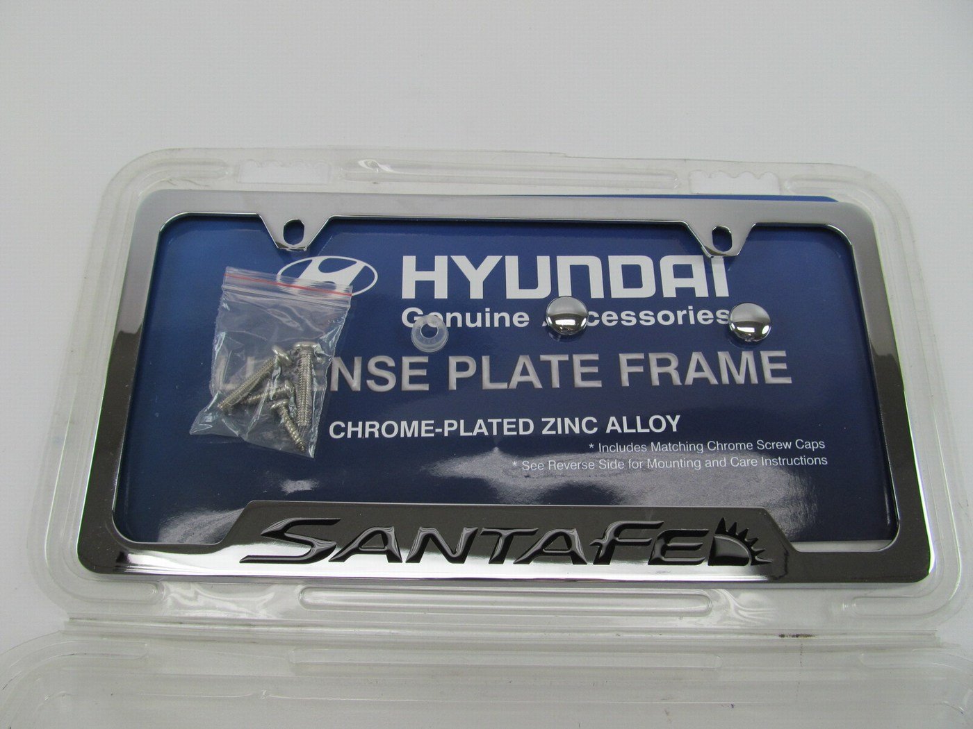 NEW GENUINE Chrome License Plate Frame Holder OEM For 2005-2023 Hyundai Santa Fe