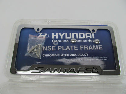 NEW GENUINE Chrome License Plate Frame Holder OEM For 2005-2023 Hyundai Santa Fe
