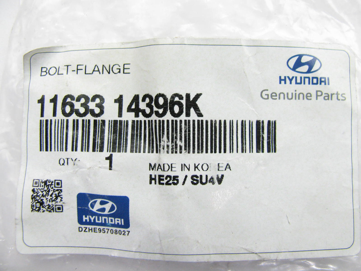 Genuine OEM Supension Control Arm Flange Bolt 1163314396K For Hyundai