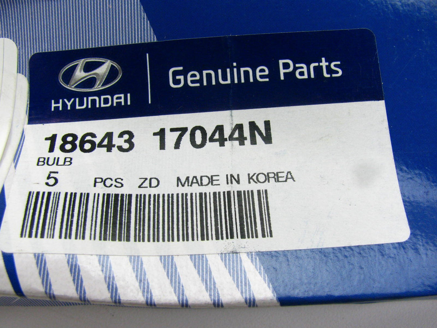 (5) NEW - OEM 1864317044N Exterior Lamp Light Bulbs For Hyundai