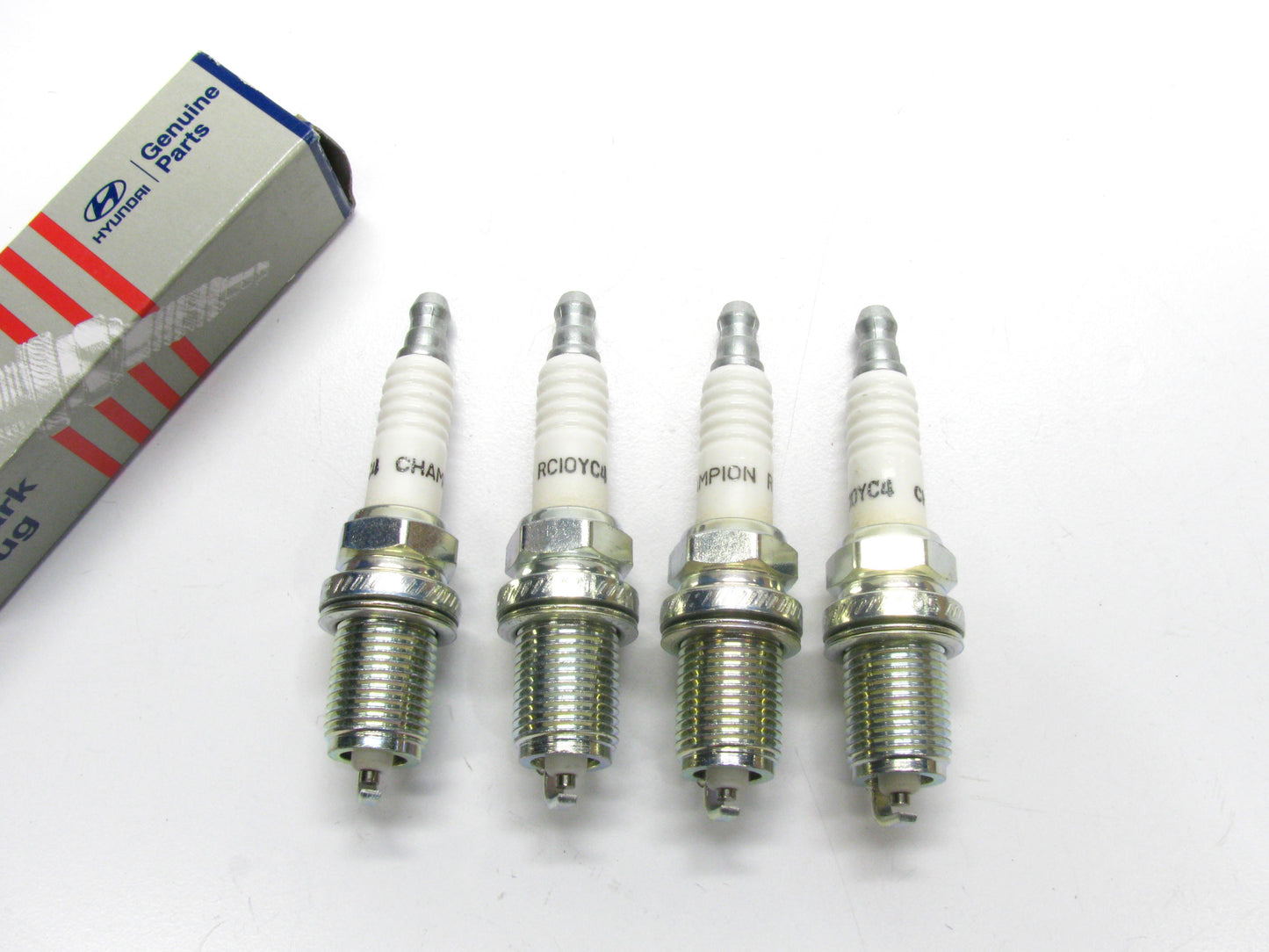 (4) NEW GENUINE Ignition Spark Plugs OEM For 1995-1999 Accent 1.6L RC10YC4