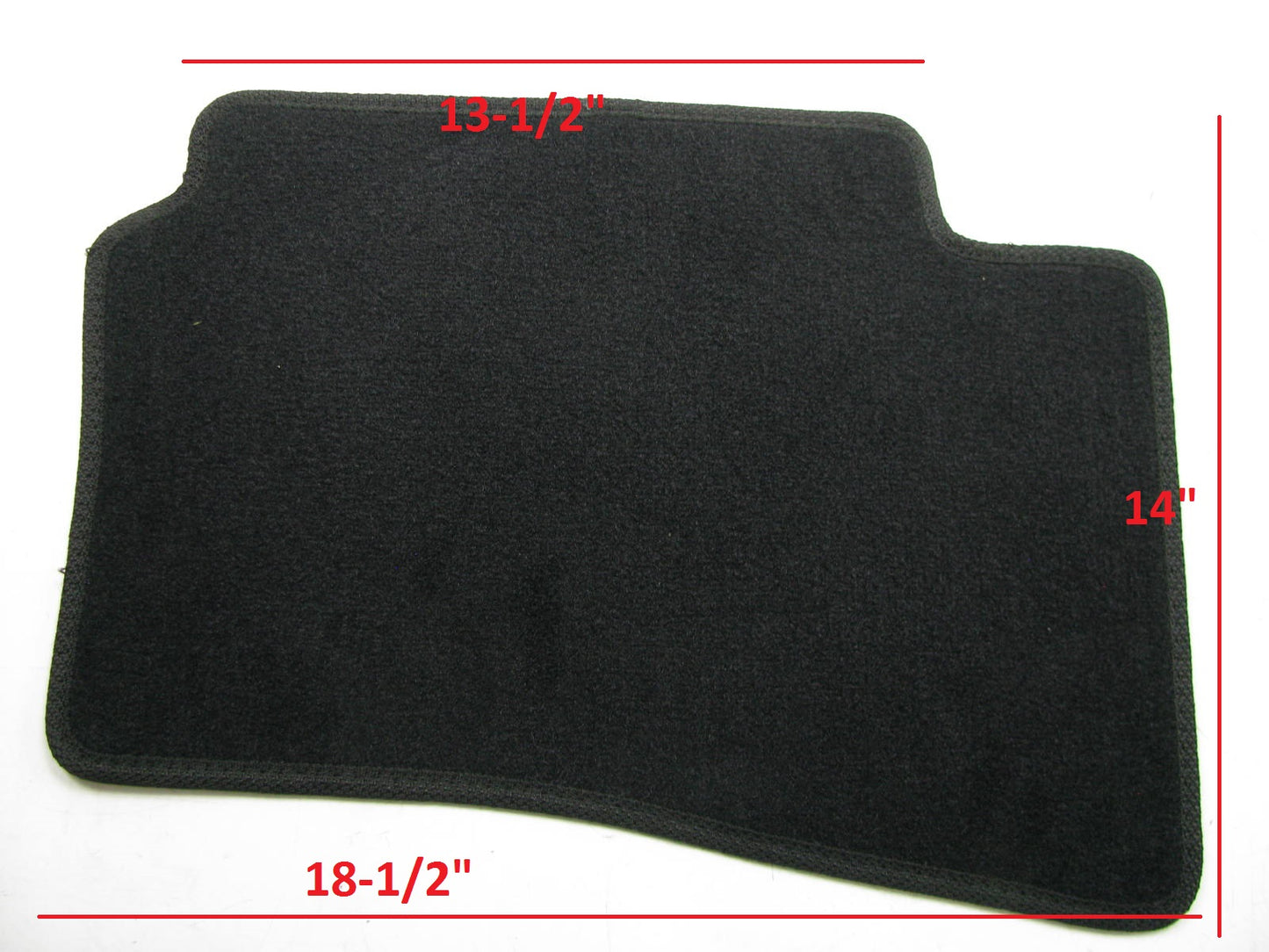 UNIVERSAL 4 Piece Black Floor Mat Set OEM For Hyundai 1SF14AC100 SEE DIMENSIONS
