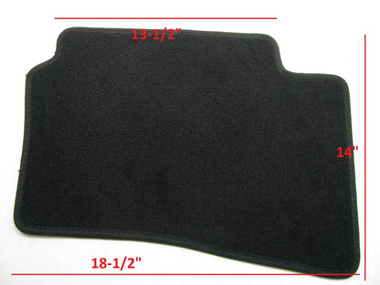 UNIVERSAL 4 Piece Black Floor Mat Set OEM For Hyundai 1SF14AC100 SEE DIMENSIONS